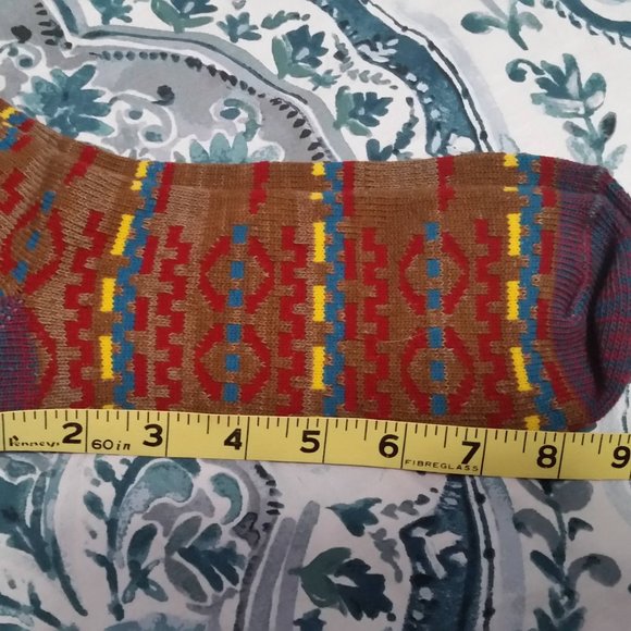 Free with Purchase. Cotton Socks Brown/Blue/Red/Yellow  Size 9-11 NWOT - Picture 3 of 3